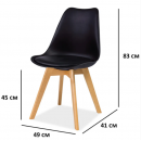 Стул SIGNAL KRIS черный/бук